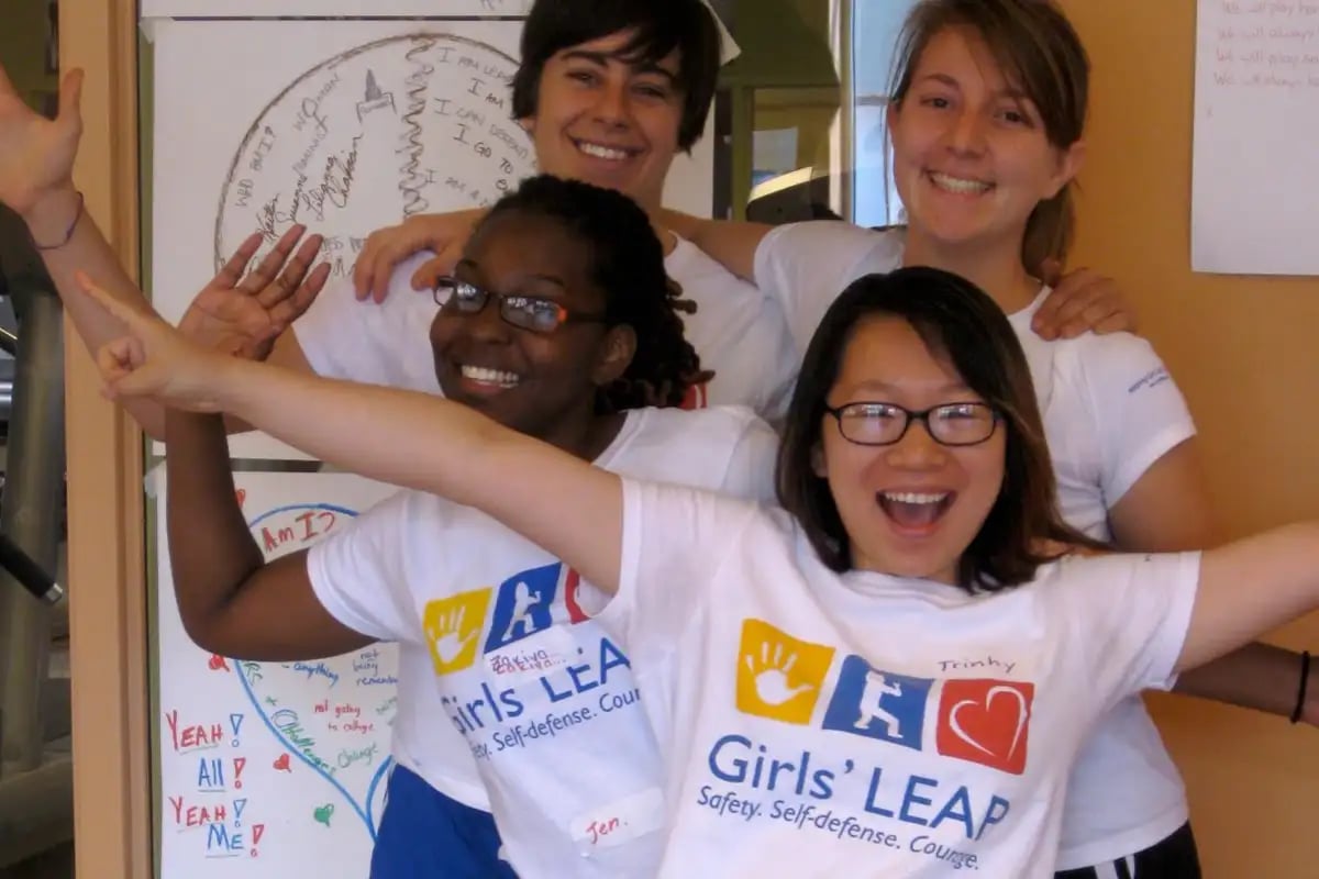 Young girls participating in a school program